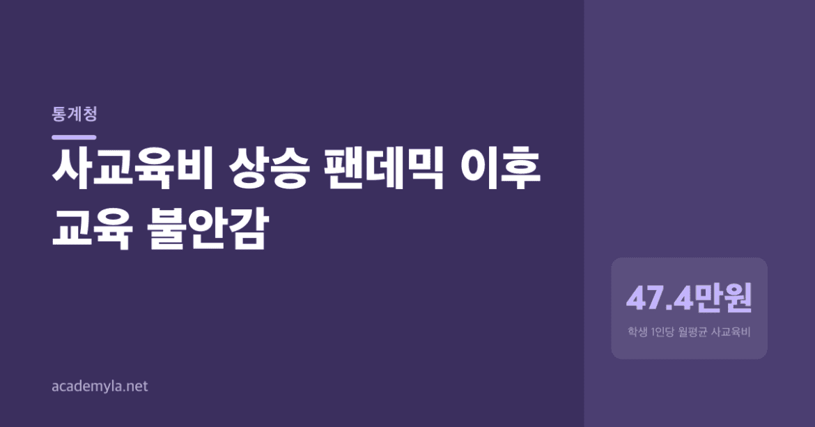 2015년부터 2024년, 사교육비가 94% 오른 까닭