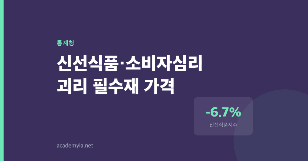 신선식품값은 내려갔는데 심리는 따라오지 못했다
